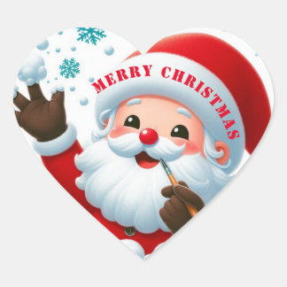 Jolly Santa Classic Round Stickers