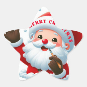 Jolly Santa Classic Round Stickers