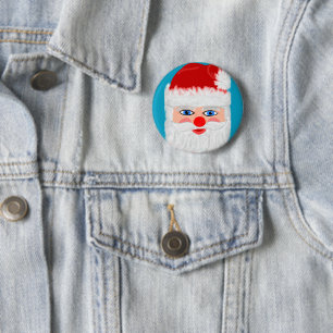 Jolly Santa Claus Button