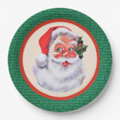 Jolly Santa Claus Christmas Party Pappteller (Vorderseite)
