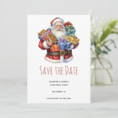 Jolly Santa Claus Class Christmas Save The Date (Stehend Vorderseite)