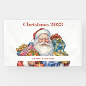 Jolly Santa Claus Classic Christmas Banner (Horizontal)