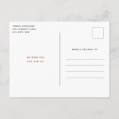 Jolly Santa Claus Classic Christmas Einladungspostkarte (Rückseite)