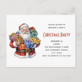 Jolly Santa Claus Classic Christmas Einladungspostkarte (Vorderseite)