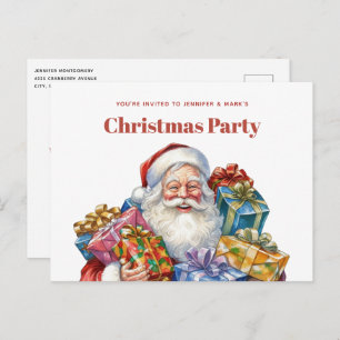 Jolly Santa Claus Classic Christmas Einladungspostkarte