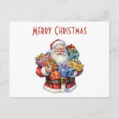 Jolly Santa Claus Classic Christmas Feiertagspostkarte (Vorderseite)