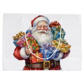 Jolly Santa Claus Classic Christmas Große Geschenktüte (Rückseite)