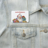 Jolly Santa Claus Classic Christmas Namensschild (Beispiel)