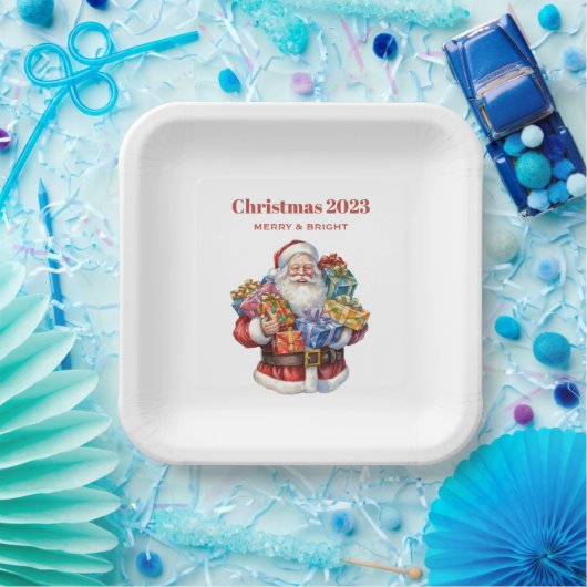 Jolly Santa Claus Classic Christmas Pappteller (Party)