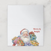 Jolly Santa Claus Classic Christmas Platzkarte (Außenseite Aufgefaltet)