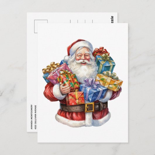 Jolly Santa Claus Classic Christmas Postkarte (Vorne/Hinten)