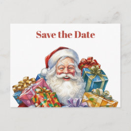 Jolly Santa Claus Classic Christmas Save the Date Einladungspostkarte