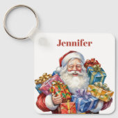 Jolly Santa Claus Classic Christmas Schlüsselanhänger (Vorderseite)