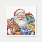 Jolly Santa Claus Classic Christmas Serviette (Vorderseite)