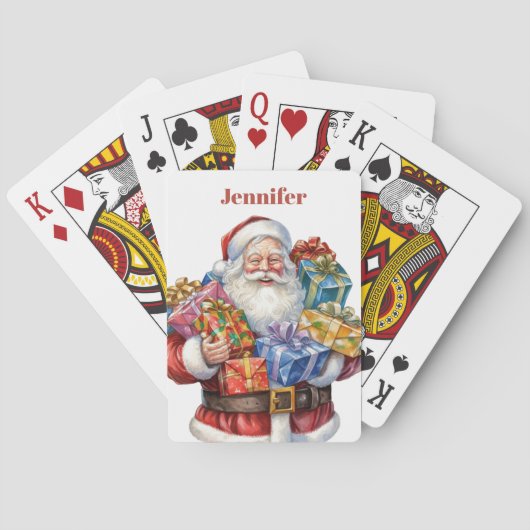Jolly Santa Claus Classic Christmas Spielkarten (Rückseite)