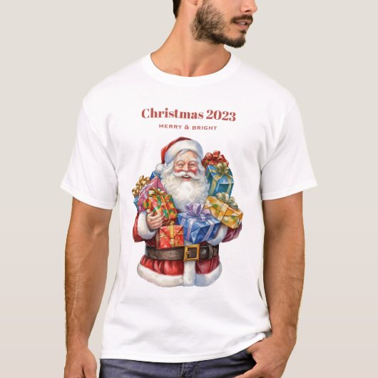 Jolly Santa Claus Classic Christmas T-Shirt (Vorderseite)