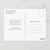 Jolly Santa Claus Classic Christmas Vielen Dank Postkarte (Rückseite)