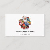Jolly Santa Claus Classic Christmas Visitenkarte (Vorderseite)