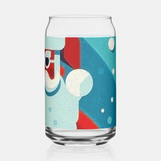 jolly Santa Claus face Dosenglas (Rückseite)