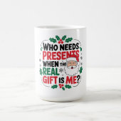 Jolly Santa Claus feiert Feststimmung für alle Kaffeetasse (Mittel)