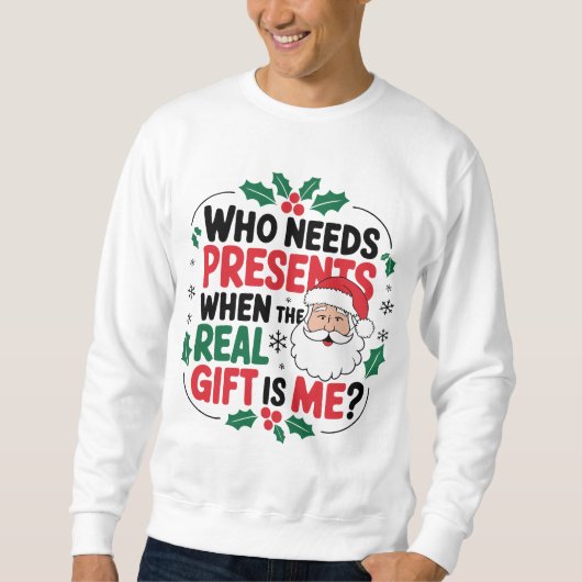 Jolly Santa Claus feiert Feststimmung für alle Sweatshirt (Vorderseite)