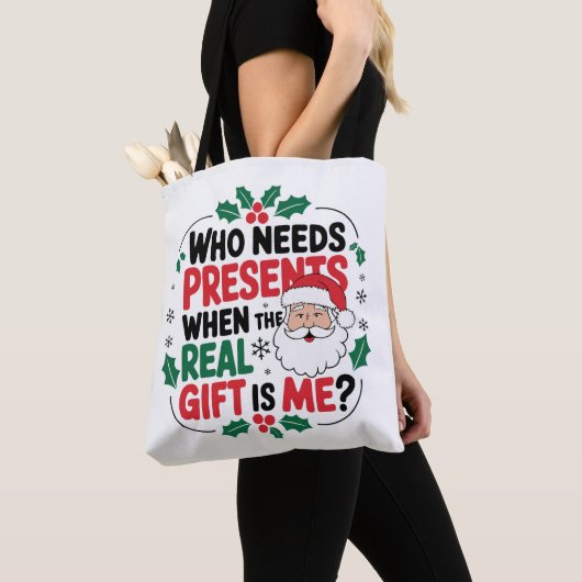 Jolly Santa Claus feiert Feststimmung für alle Tasche (Von Nahem)