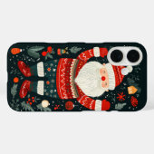 Jolly Santa Claus Festive Winter Elements Case-Mate iPhone Hülle (Rückseite (Horizontal))