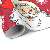 Jolly Santa Claus Fügen Sie dem Kind den Namen Red Geschenkpapier (Rolleneckpunkt)