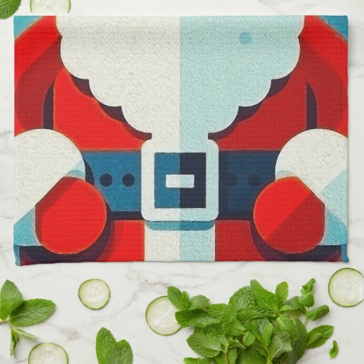 jolly Santa Claus Geschirrtuch (Gefaltet)