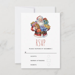Jolly Santa Claus im traditionellen Roten Anzug RSVP Karte
