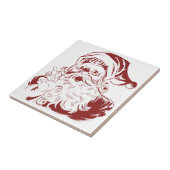 Jolly Santa Claus in Red Fun Retro Frohe Weihnacht Fliese (Seite)