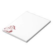 Jolly Santa Claus in Red Fun Retro Frohe Weihnacht Notizblock (Rotiert)