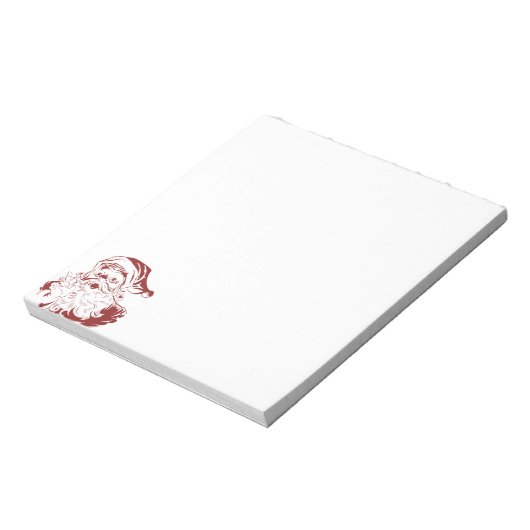 Jolly Santa Claus in Red Fun Retro Frohe Weihnacht Notizblock (Rotiert)