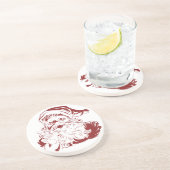 Jolly Santa Claus in Red Fun Retro Frohe Weihnacht Sandstein Untersetzer (Seite)