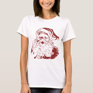 Jolly Santa Claus in Red Fun Retro Frohe Weihnacht T-Shirt