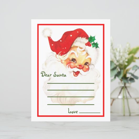 Jolly Santa Claus Liebe Santa Letter (Stehend Vorderseite)