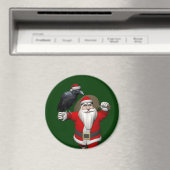 Jolly Santa Claus Lieben Black Ravens Magnet (In Situ (Geschirrspüler))