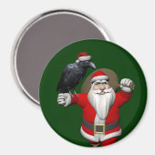 Jolly Santa Claus Lieben Black Ravens Magnet (Vorderseite/Rückseite)