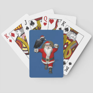 Jolly Santa Claus Lieben Black Ravens Spielkarten