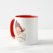 Jolly Santa Claus Merry Christmas personalisiert Tasse (Vorderseite Links)