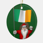 Jolly Santa Claus mit Abtritt von Irland Keramikornament (Links)