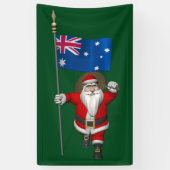 Jolly Santa Claus mit der Flagge Australiens Banner (Vertikal)