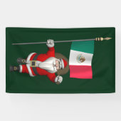 Jolly Santa Claus mit der Flagge Mexikos Banner (Horizontal)