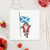 Jolly Santa Claus mit der Flagge Schottlands Serviette (Beispiel)