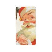 Jolly Santa Claus mit einem Geheimnis, Weihnachtsf Adressaufkleber (Vorne)