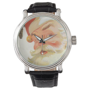 Jolly Santa Claus mit einem Geheimnis, Weihnachtsf Armbanduhr