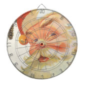 Jolly Santa Claus mit einem Geheimnis, Weihnachtsf Dartscheibe (vorne)