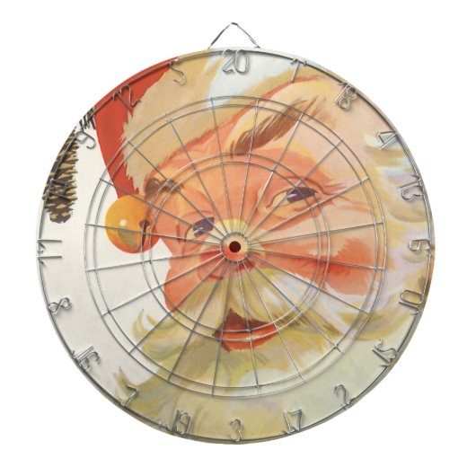 Jolly Santa Claus mit einem Geheimnis, Weihnachtsf Dartscheibe (vorne)