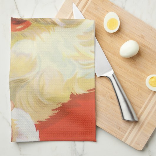 Jolly Santa Claus mit einem Geheimnis, Weihnachtsf Handtuch (Viertel Falte)