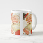 Jolly Santa Claus mit einem Geheimnis, Weihnachtsf Jumbo-Tasse (Vorderseite Rechts)